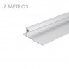 Perfil aluminio tira led blanco 2m para zócalo - luz indirecta