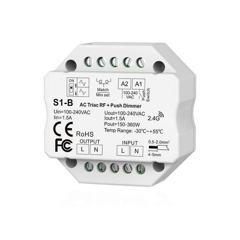 Dimmer LED 360W PUSH + RF +...