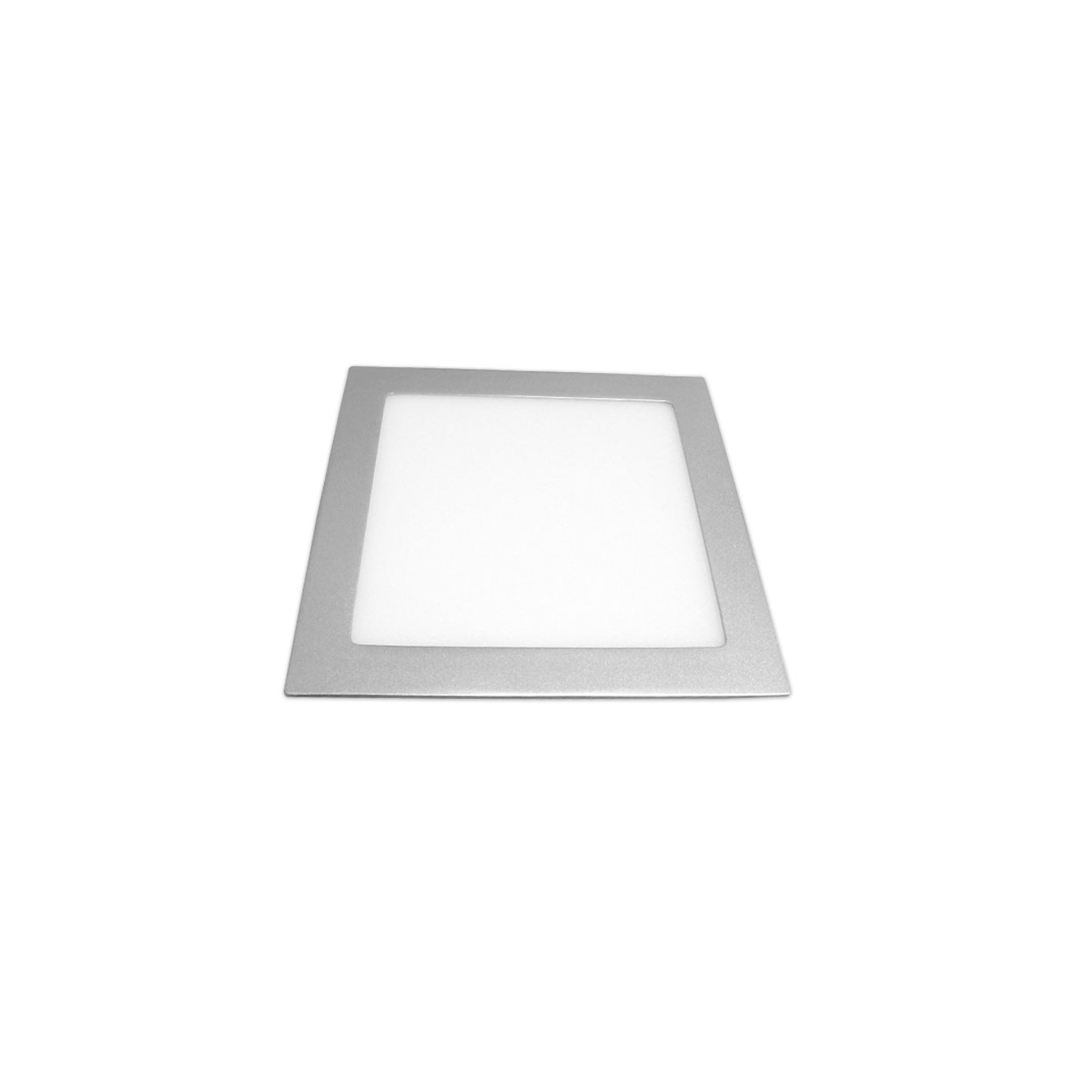Dow. panel 18W cuadrado PLATA luz blanca