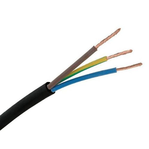 Cable al corte metros Manguera 2X2,5 mm Negro. FLEXIBLE PVC RV-K 0,6/1KV  -CPR
