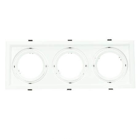 Marco orientable triple para AR111 color blanco