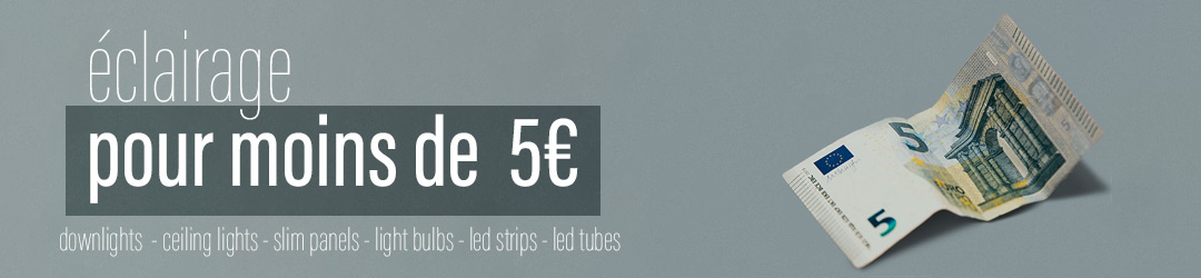  Eclairage pour la maison et le bureau à moins de 5€. Economisez avec Masterled et les meilleurs downlights, ampoules, bandes LED, tubes et bandes LED, plafonniers... 