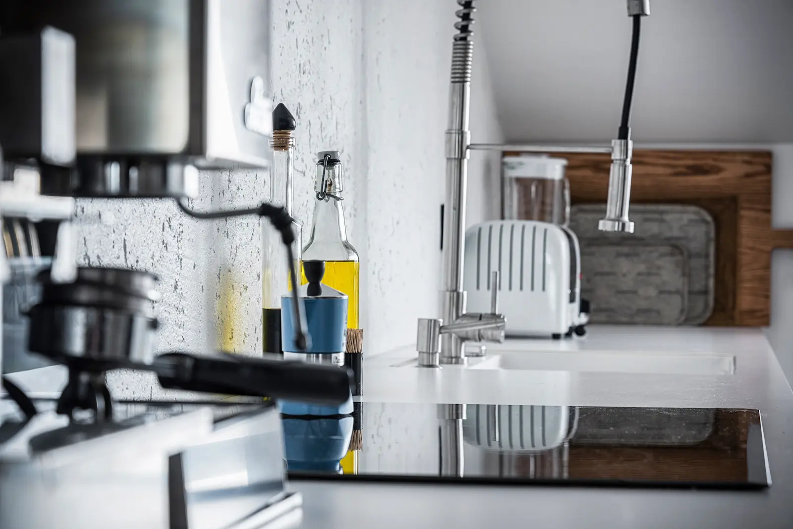 Modern office with LED lighting