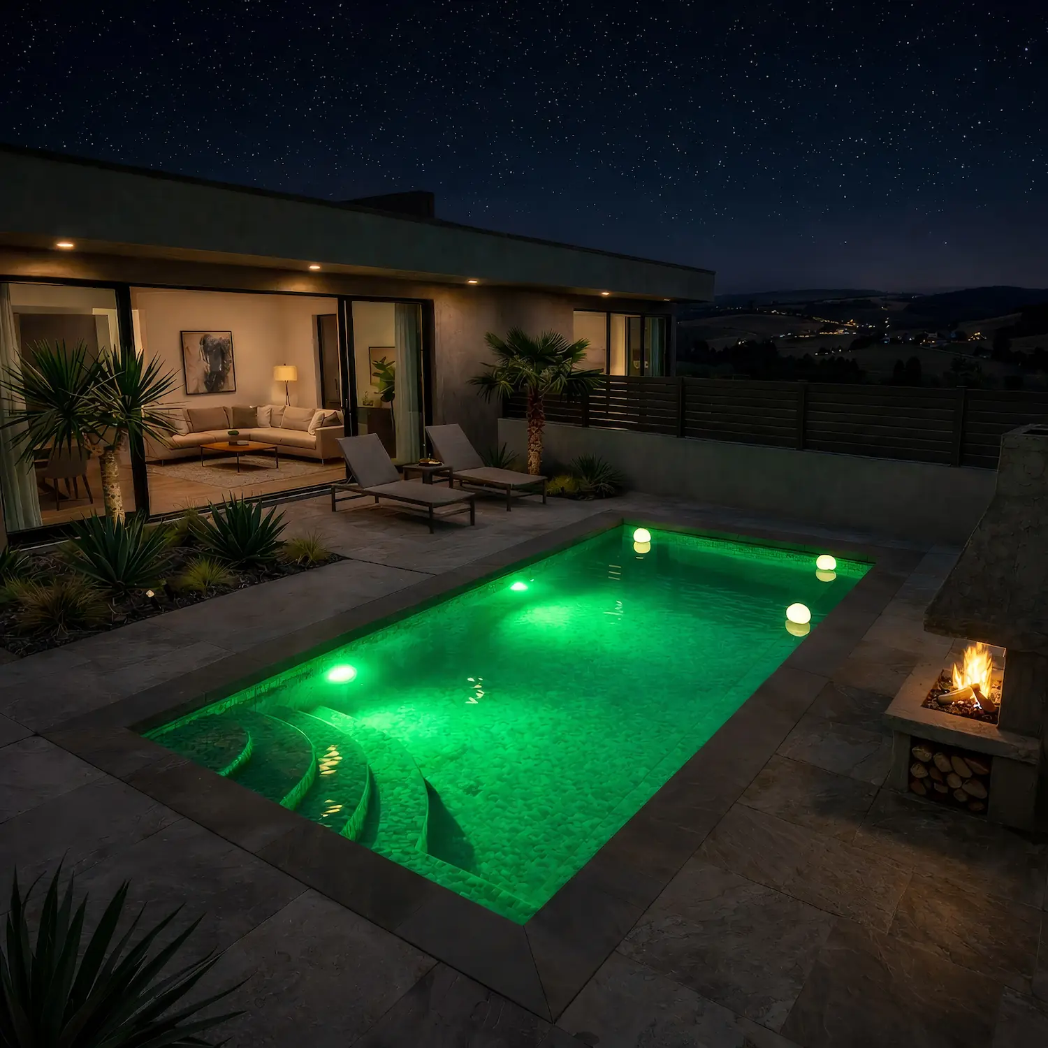 Luz sumergible RGB con mando a distancia